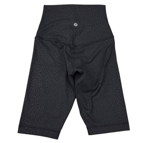Lululemon Align Super High Rise Short 10" In Formulate Emboss Black Size 2 - Picture 6 of 8